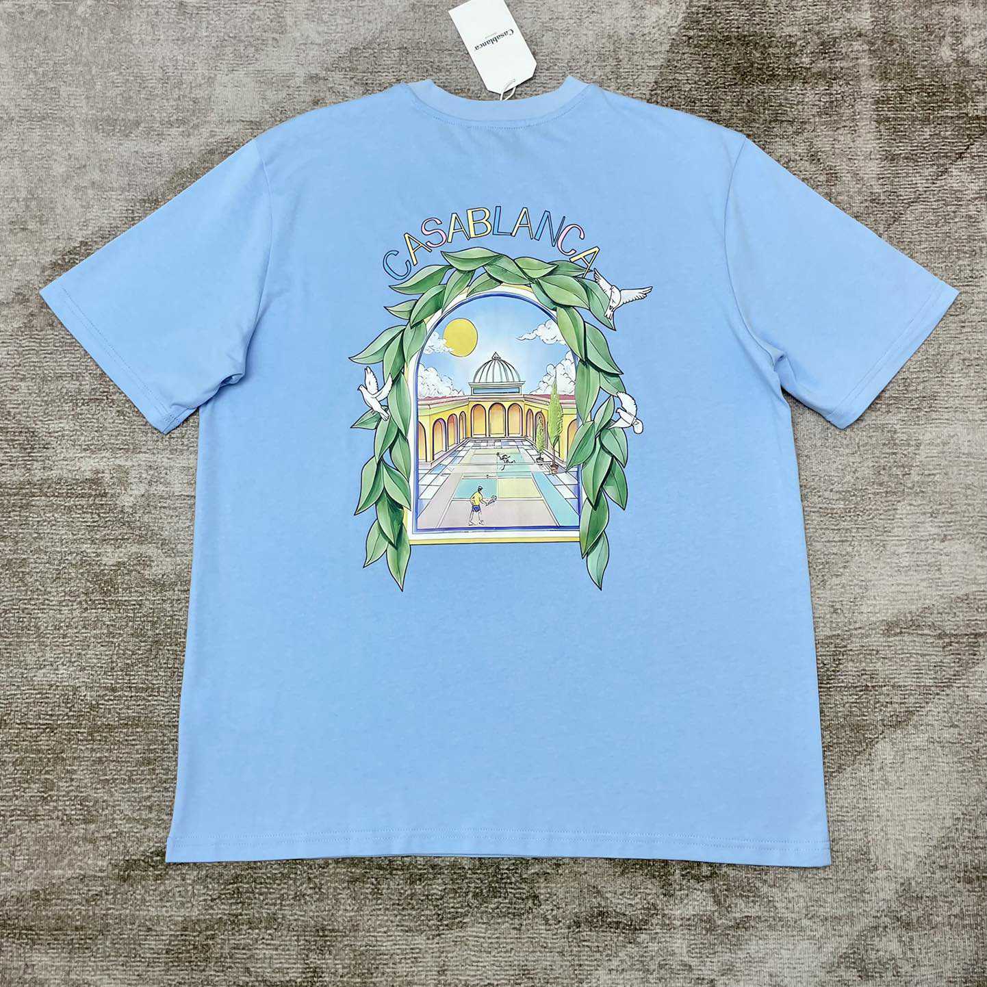 Casablanca Blue 'Casablanca Avenida' T-Shirt   C891 - DesignerGu