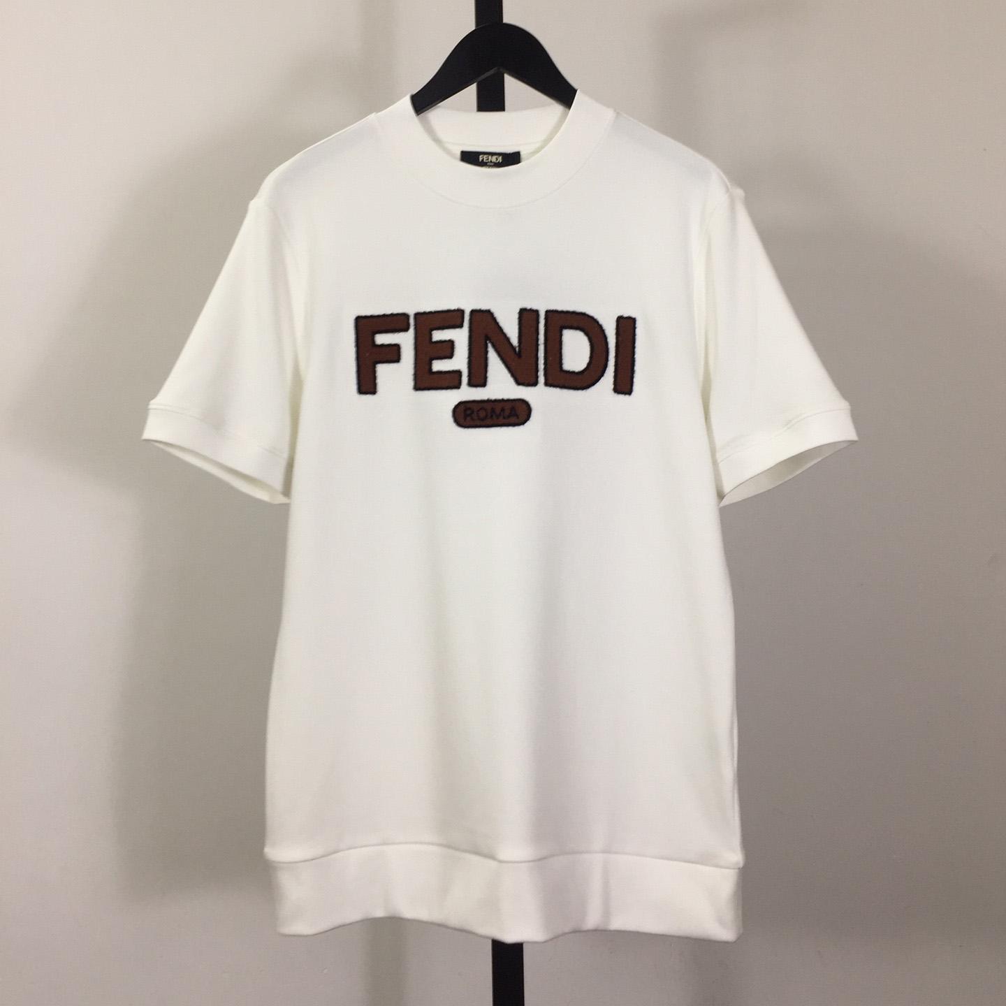 Fendi Black Cotton T-shirt - DesignerGu