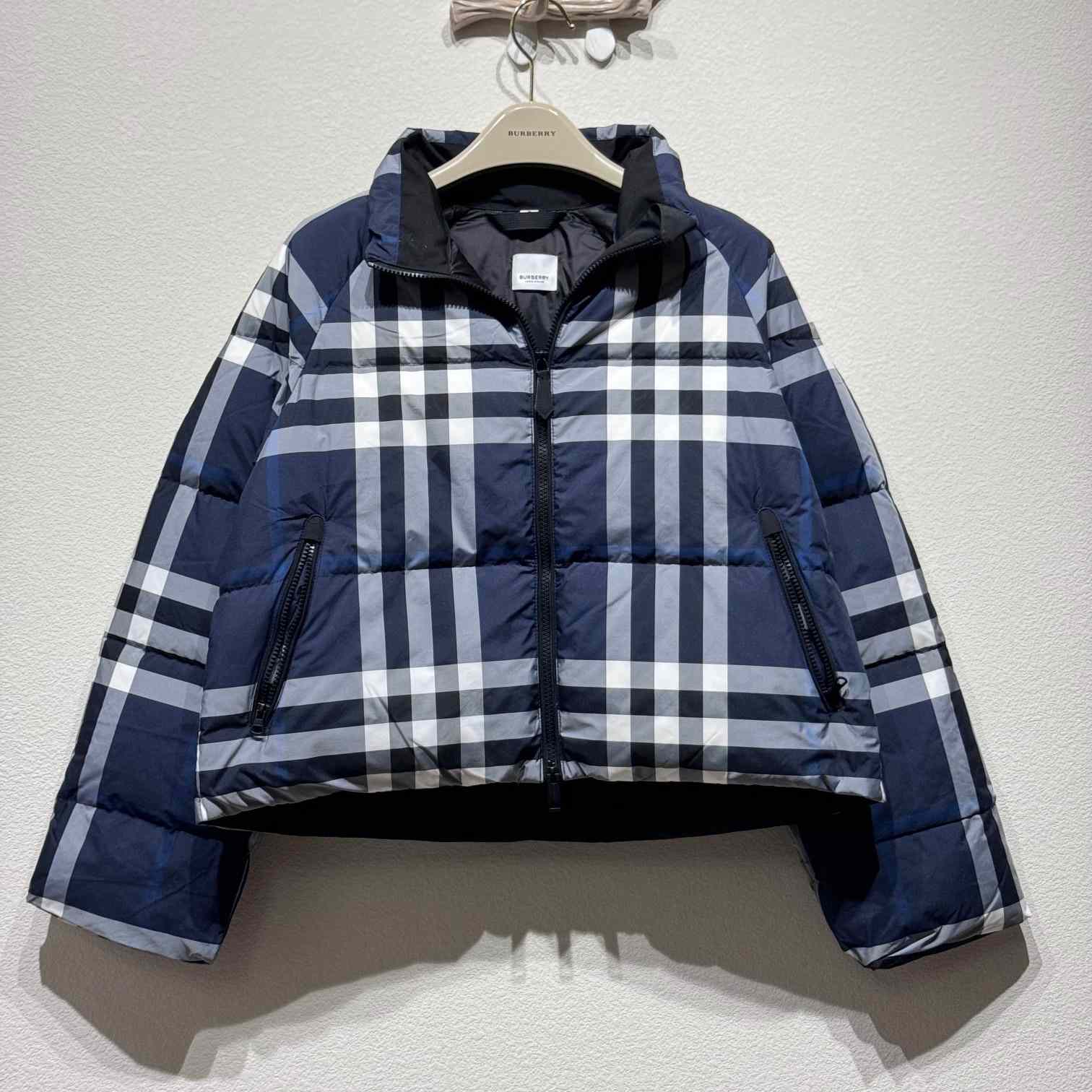 Burberry Cropped Check Puffer Jacket - DesignerGu