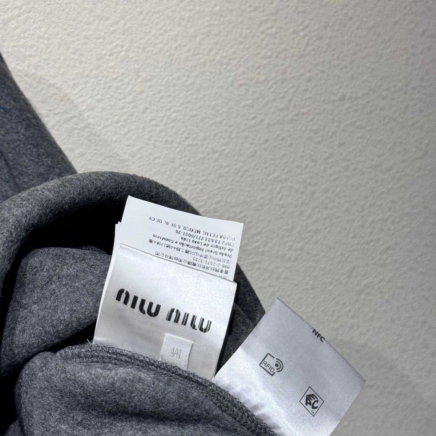 Miu Miu Logo-embroidered Fleece Sweatshirt - DesignerGu