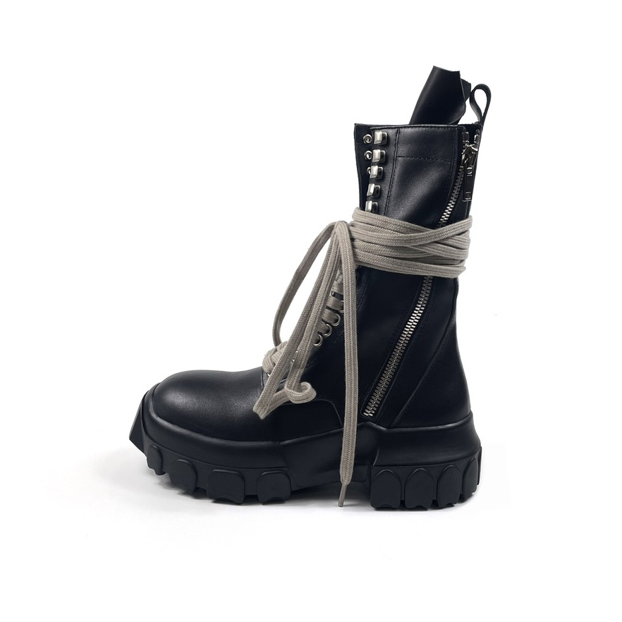 Rick Owens Lace-up Leather Boots - DesignerGu