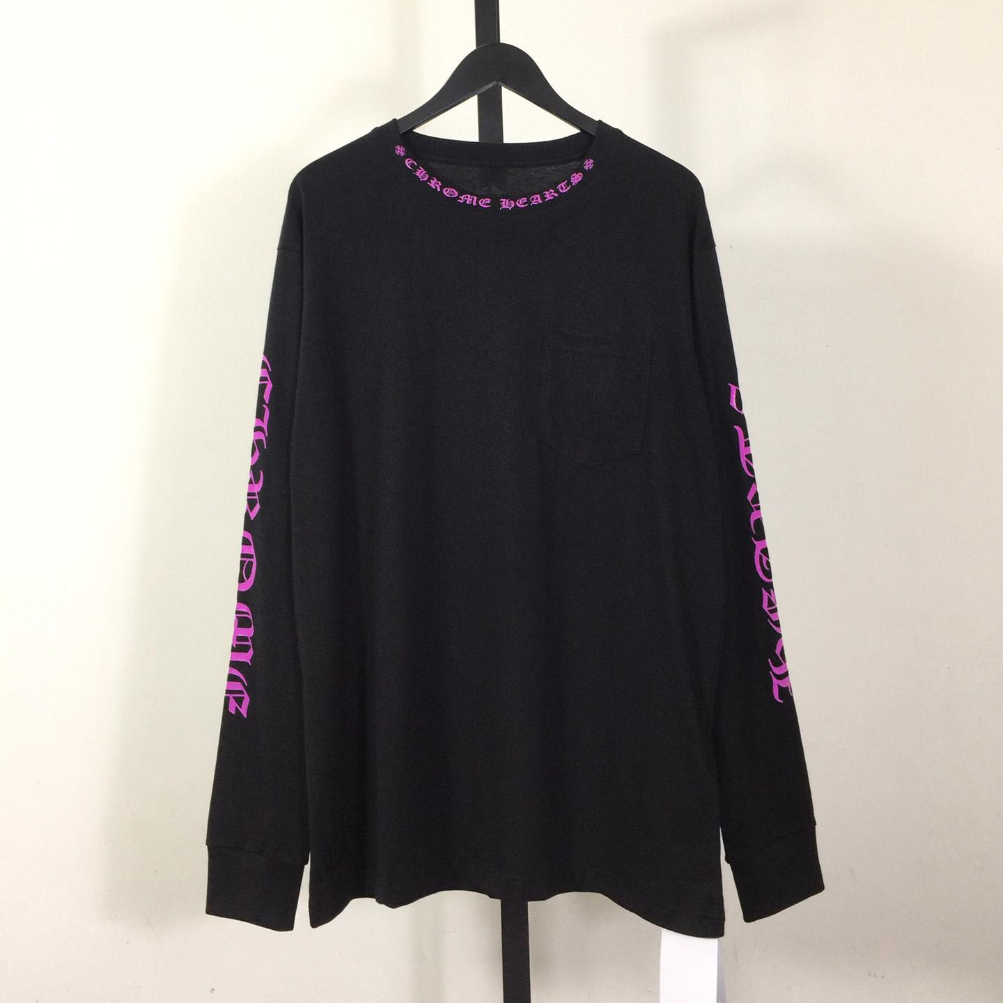 Chrome Hearts Neck Logo Long-Sleeve Tee - DesignerGu