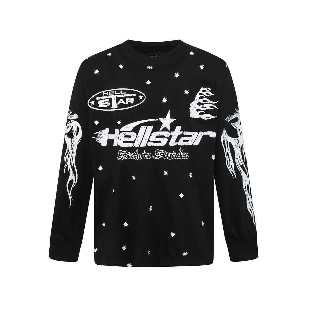 Hellstar Meteor Flame Limited Edition Long Sleeve T-Shirt - DesignerGu