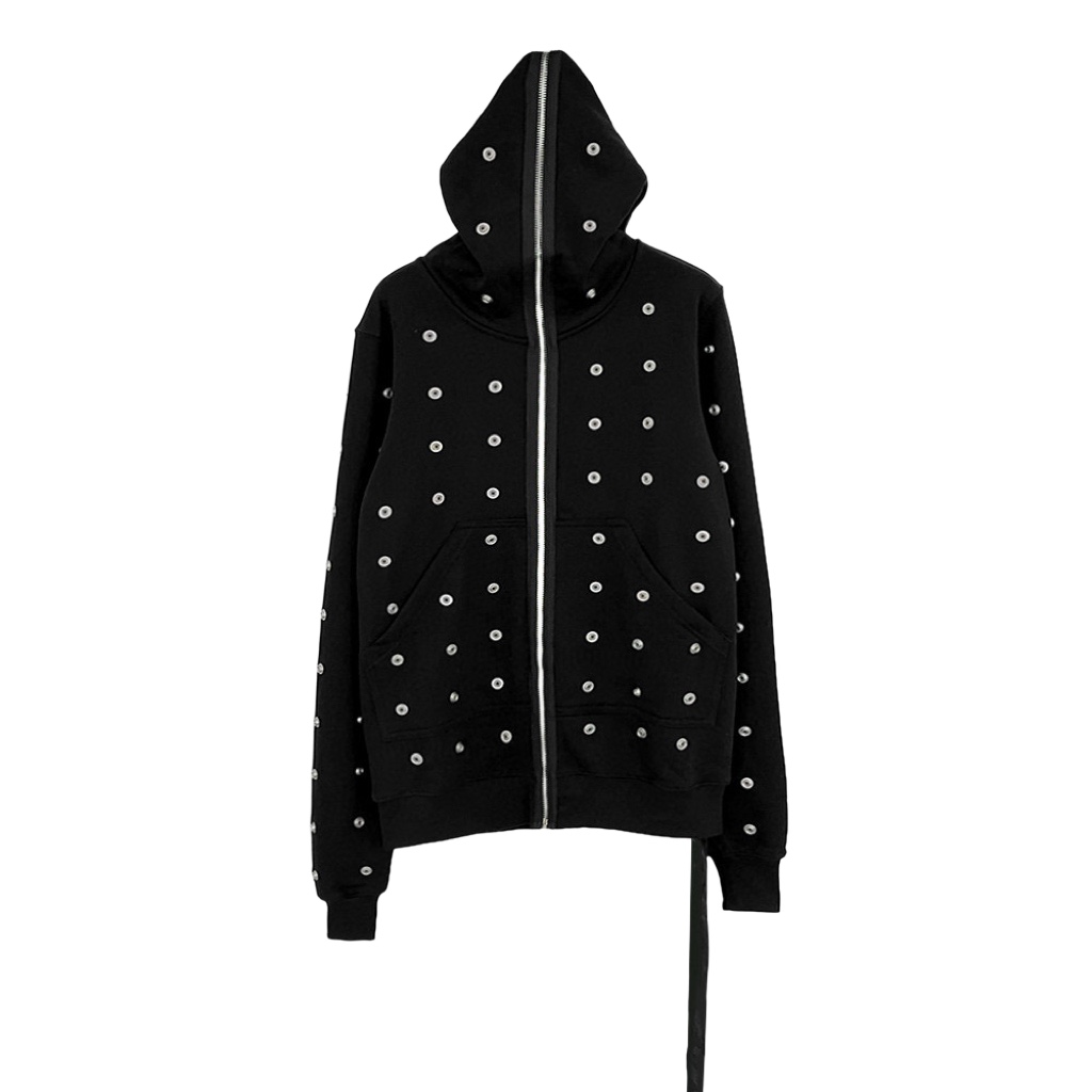 Rick Owens DRKSHDW Stud-detailing Zipped Hoodie - DesignerGu