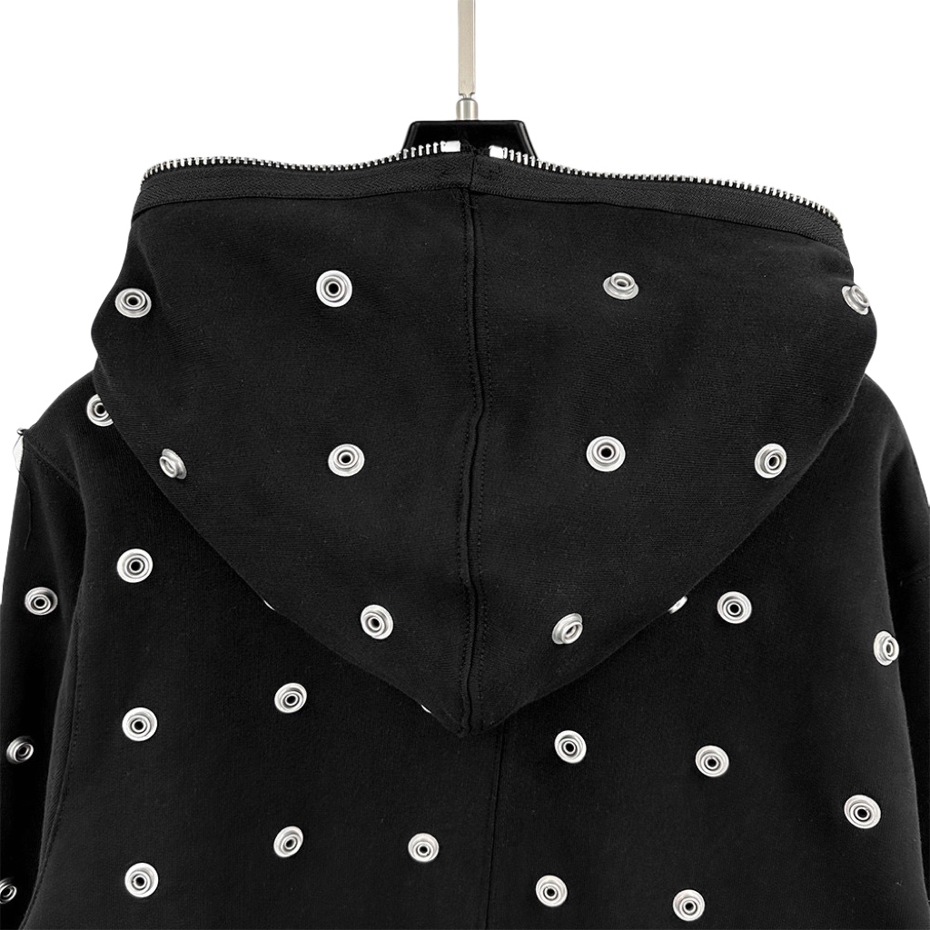 Rick Owens DRKSHDW Stud-detailing Zipped Hoodie - DesignerGu