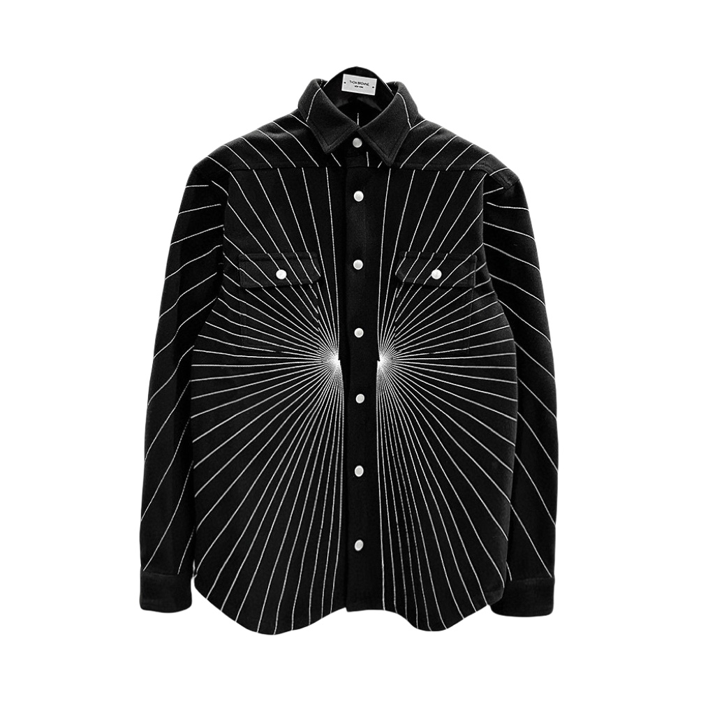 Rick Owens Dust Radiance Embroidered Oversized Outershirt - DesignerGu