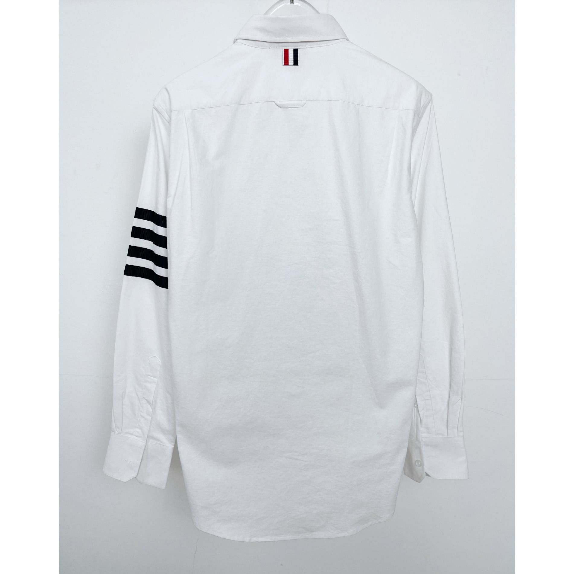 Thom Browne 4-Bar Cotton Oxford Shirt - DesignerGu