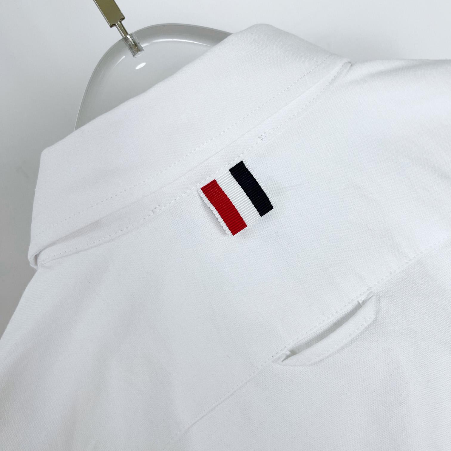 Thom Browne 4-Bar Cotton Oxford Shirt - DesignerGu