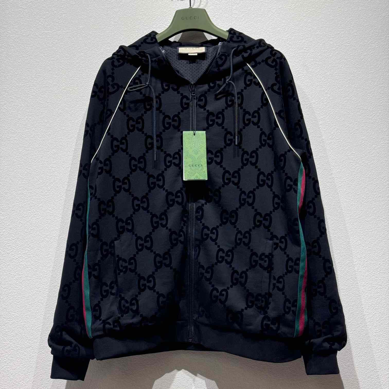 Gucci Jumbo GG Zip Jacket With Web - DesignerGu