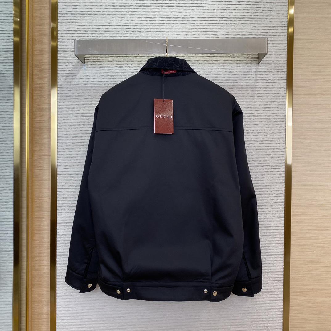 Gucci Reversible Nylon And GG Canvas Jacket - DesignerGu