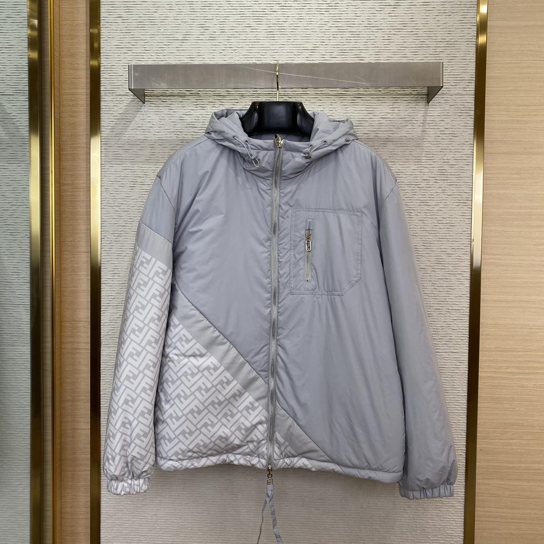 Fendi Windbreaker White Nylon Windbreaker Jacket - DesignerGu