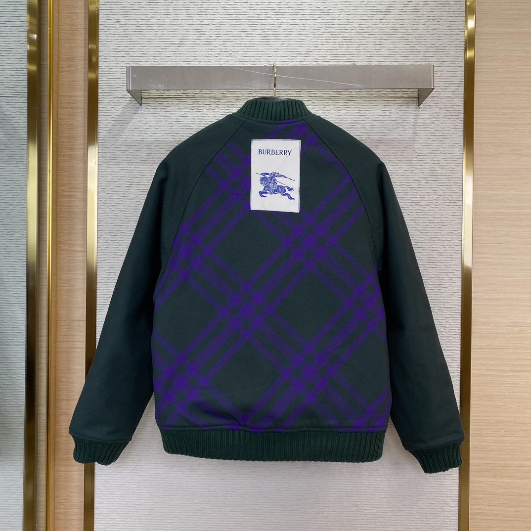 Burberry Checked-Pattern Reversible Twill Bomber Jacket - DesignerGu