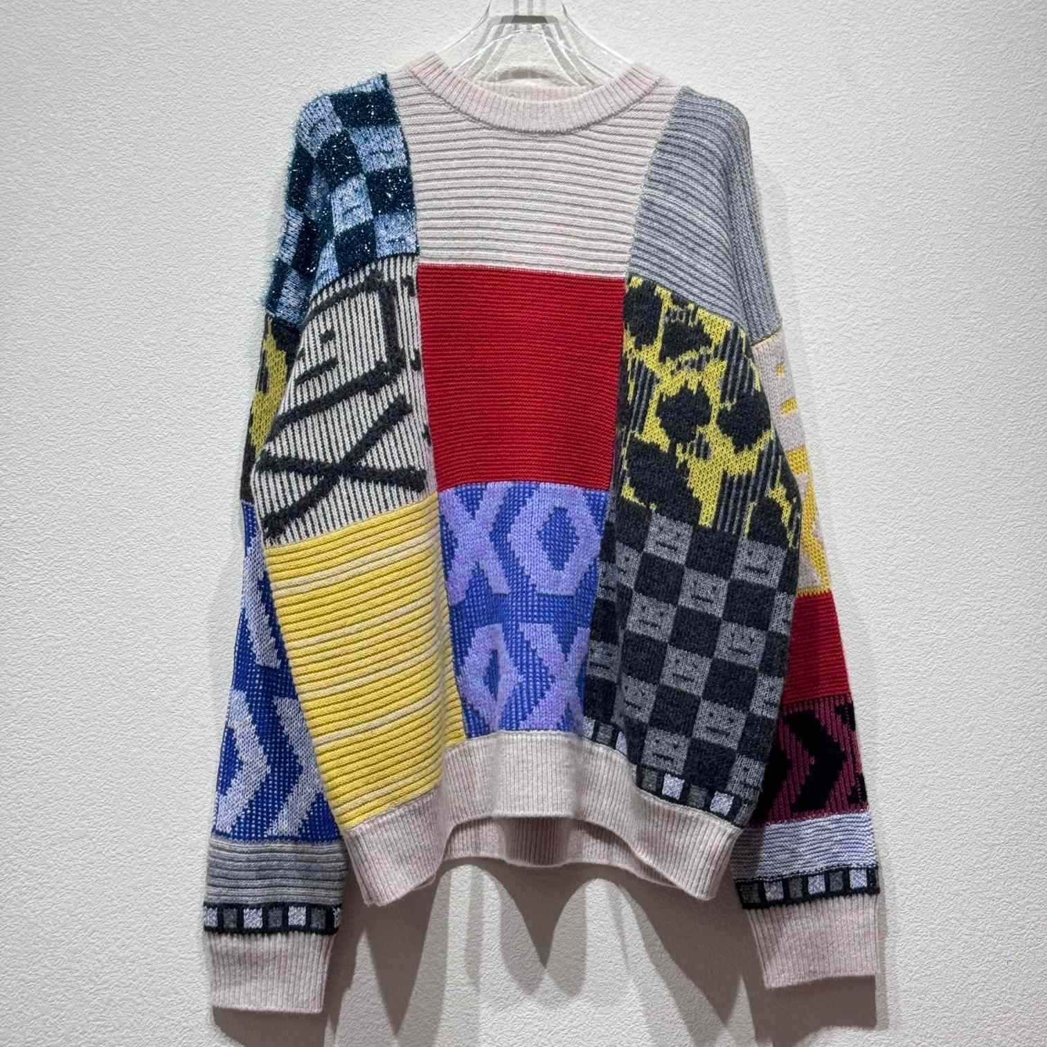 Acne Studios Patchwork Crew Neck Jumper  - DesignerGu