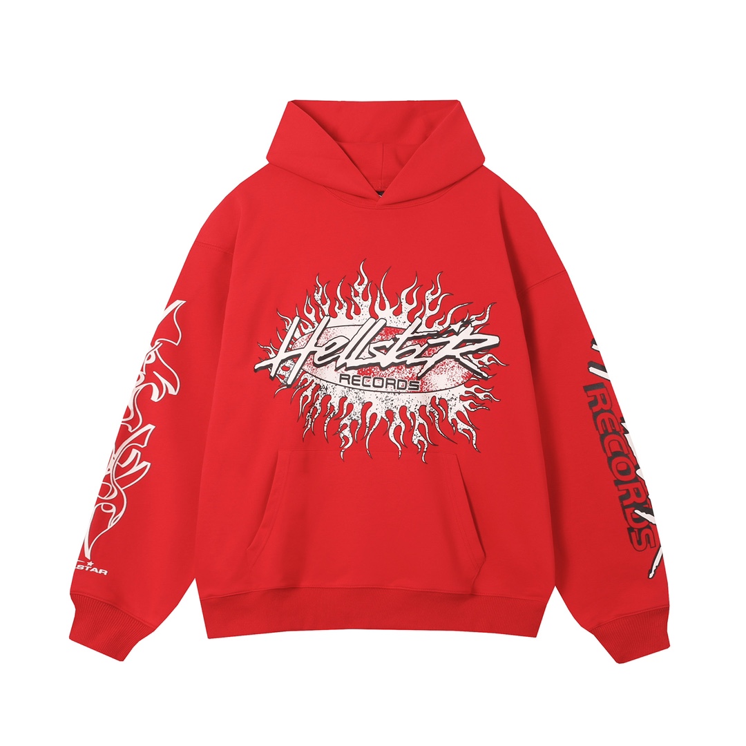 Hellstar Records Red Hoodie - DesignerGu