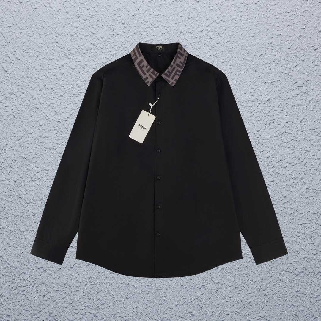 Fendi Black Long Sleeve Shirt - DesignerGu