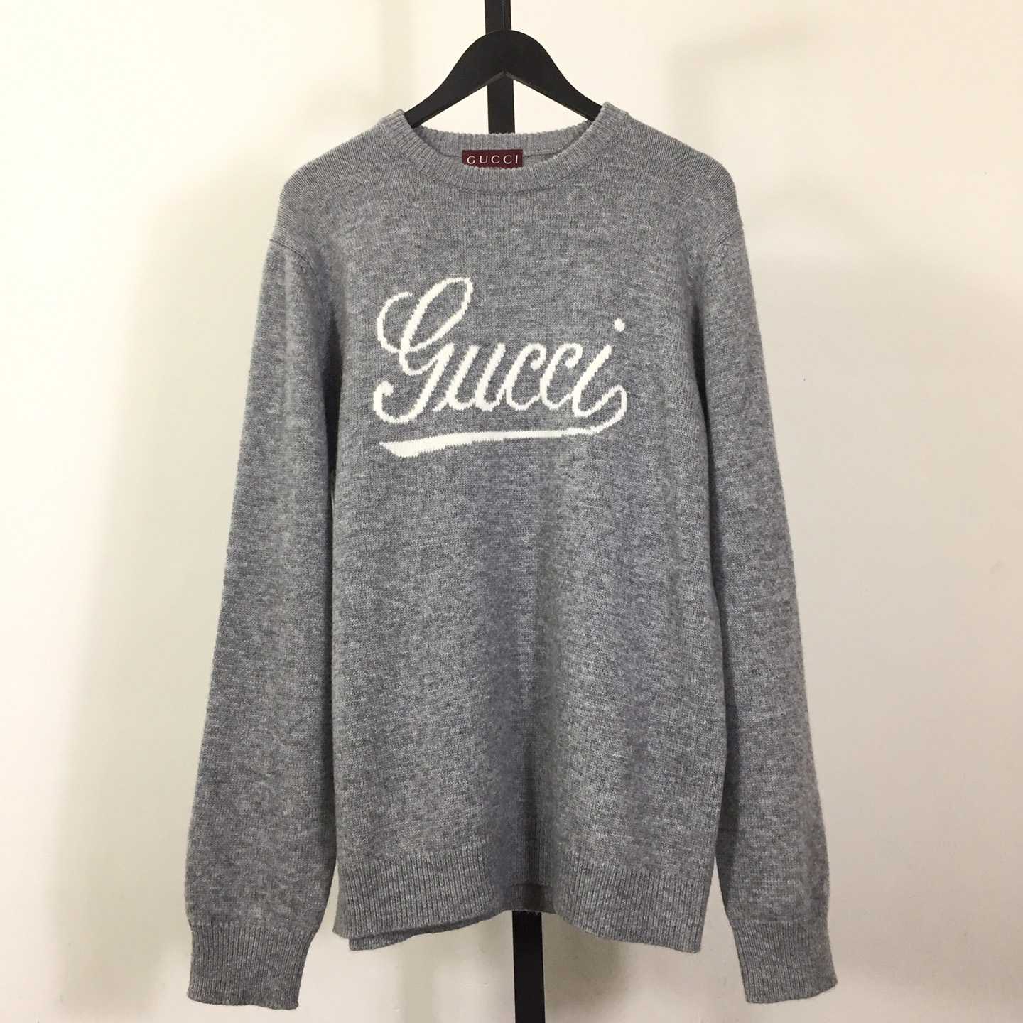 Gucci Wool Sweater With Gucci Intarsia - DesignerGu