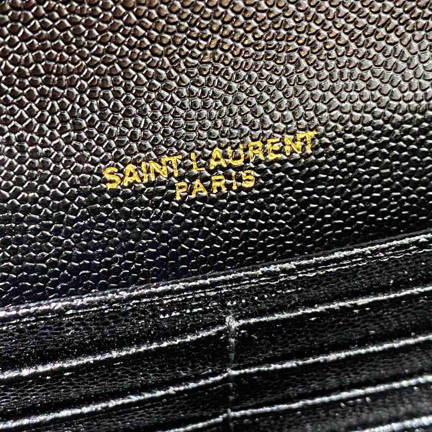 Saint Laurent Cassandre Chain Wallet In Lambskin - DesignerGu