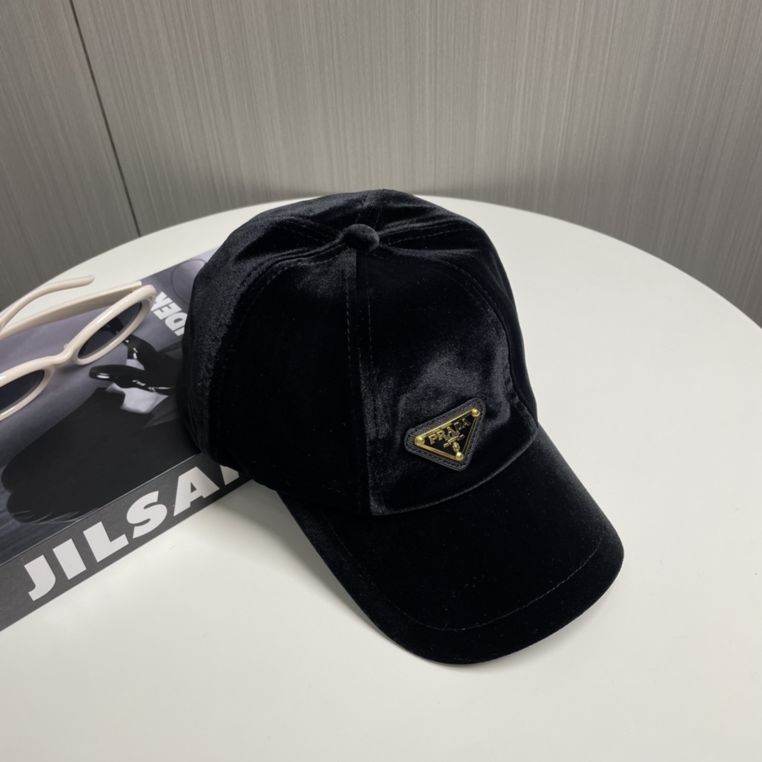 Prada Velvet Baseball Cap - DesignerGu