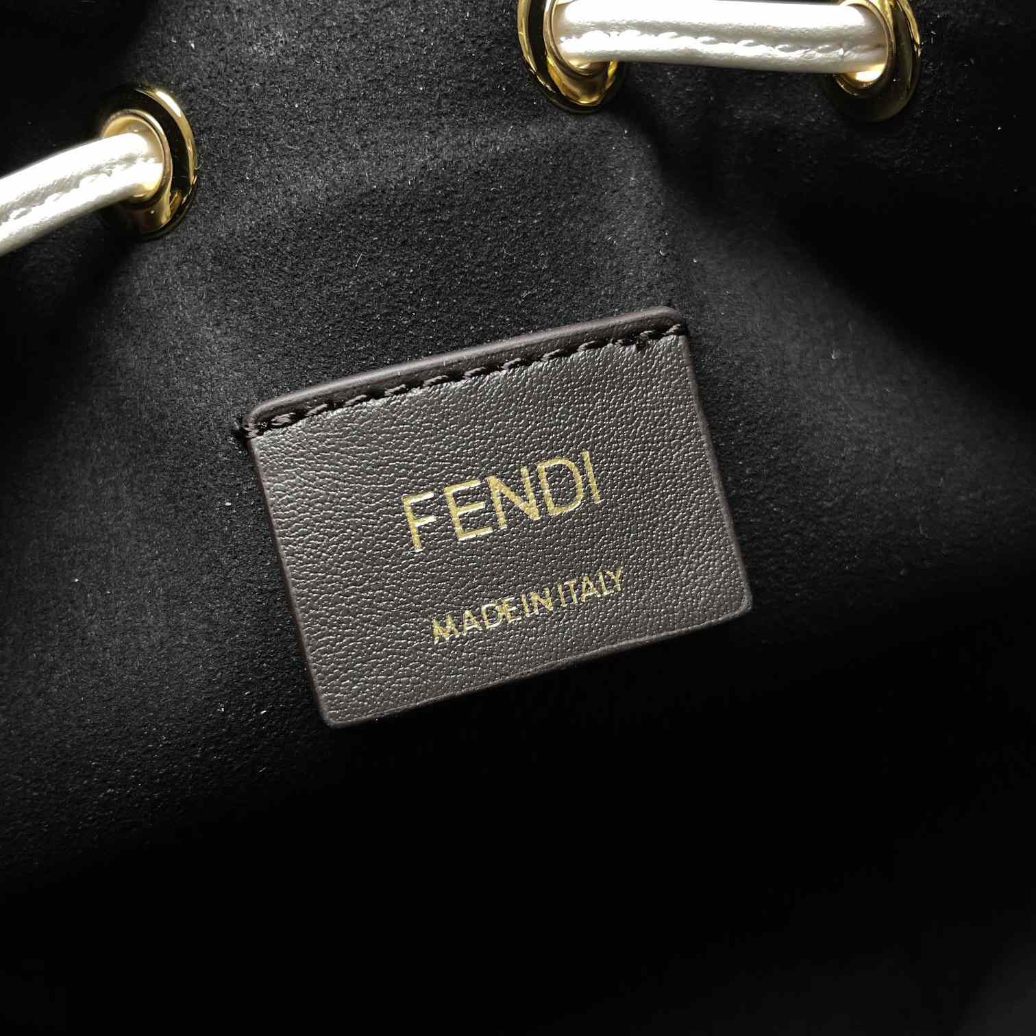 Fendi Mon Tresor White Leather Mini-bag With FF Motif - DesignerGu