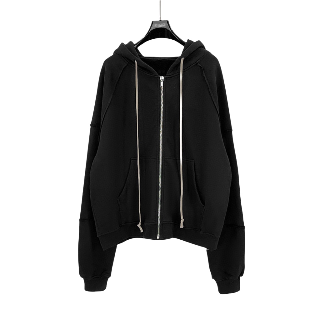 Rick Owens Cotton Zip-up Hoodie - DesignerGu