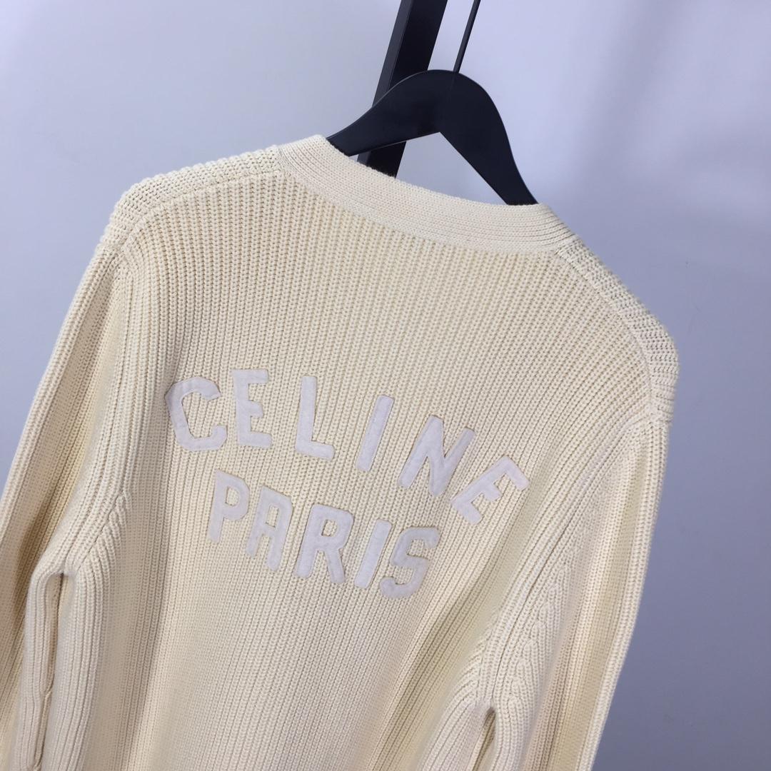 Celine College Cardigan In Cotton  - DesignerGu