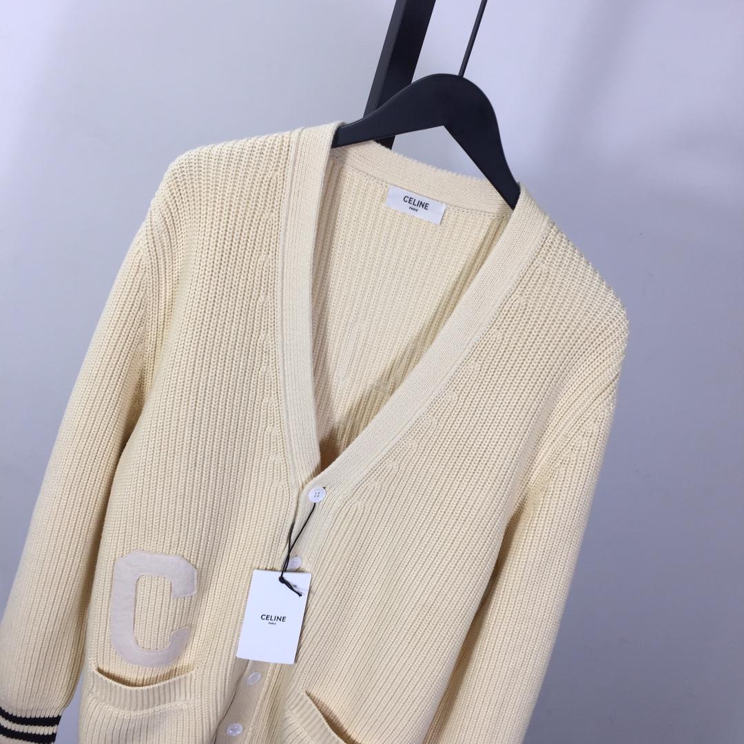 Celine College Cardigan In Cotton  - DesignerGu