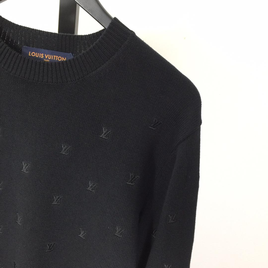 Louis Vuitton Embroidered Signature Merino Crewneck    1AFIXC - DesignerGu