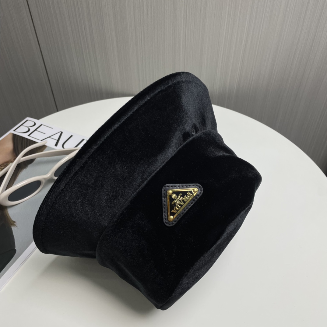 Prada Velvet Bucket Hat - DesignerGu