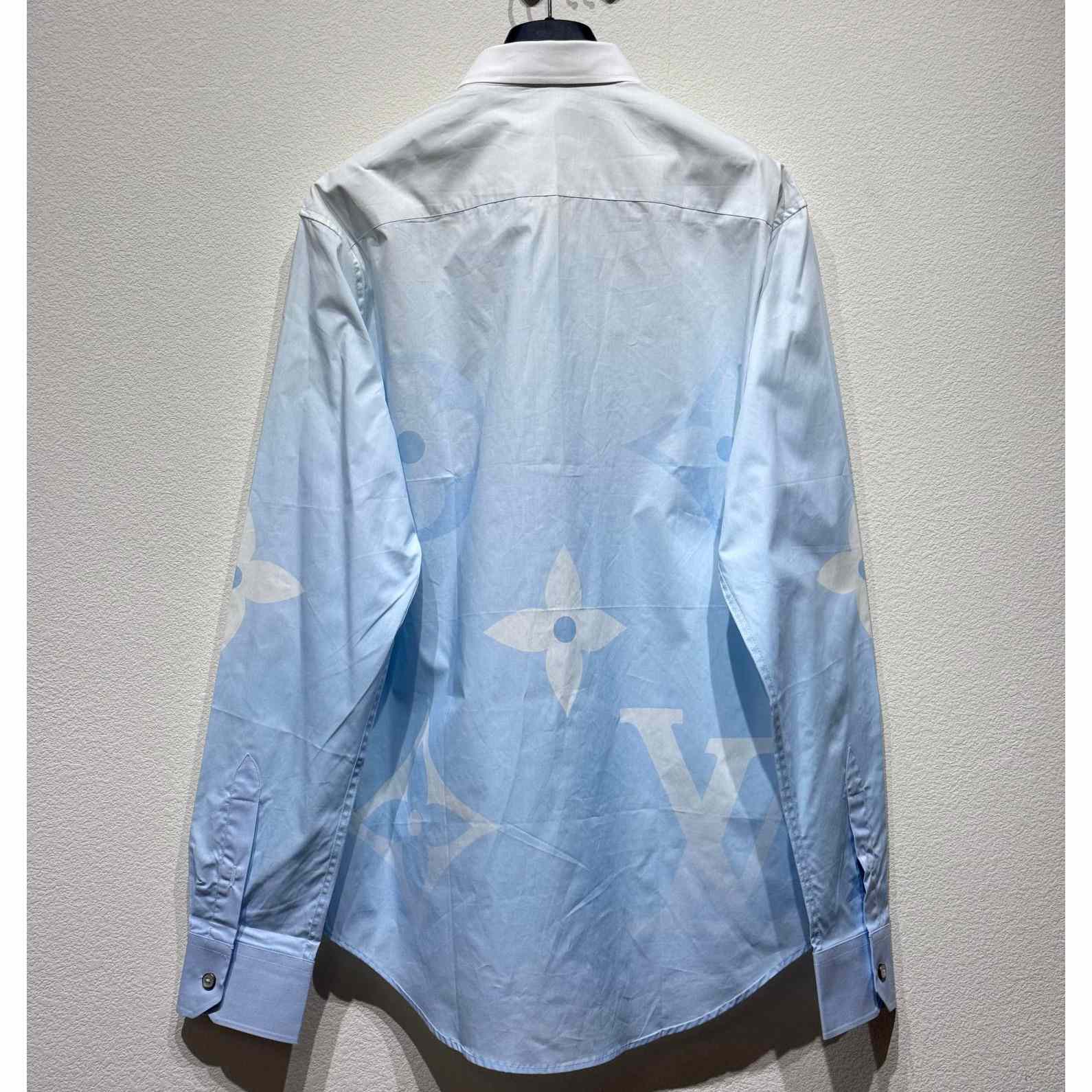 Louis Vuitton Monogram Printed Long Sleeved Cotton Poplin Shirt   1AFXVW - DesignerGu