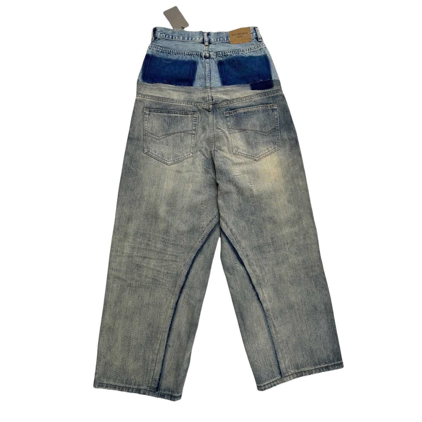 Balenciaga Cut-Up Baggy Pants In Blue  - DesignerGu