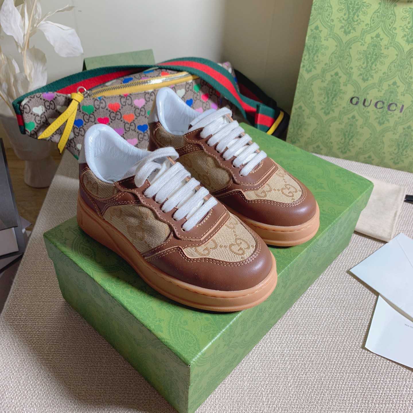 Gucci Toddler Leather Platform Sneaker - DesignerGu