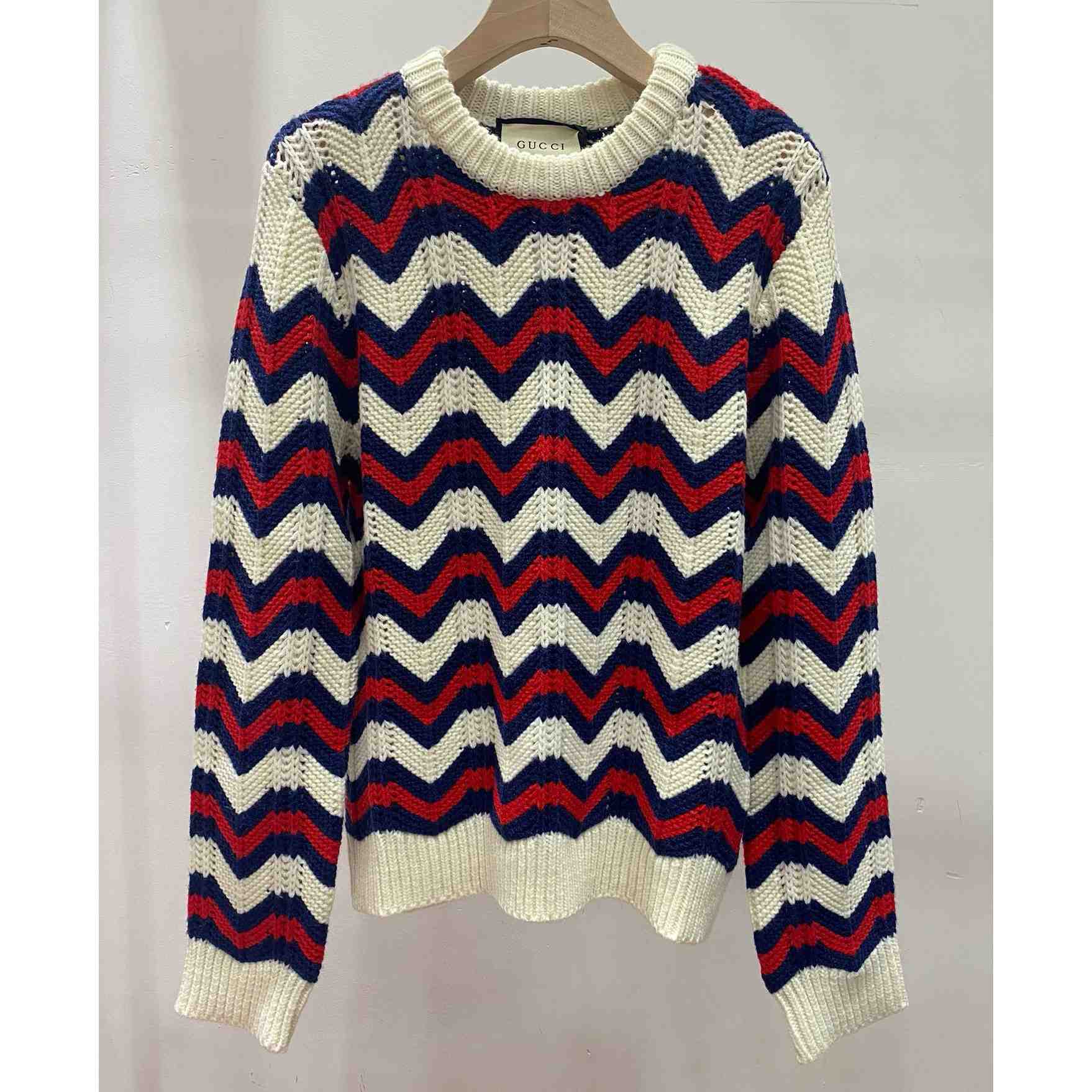 Gucci Chevron Knit Jumper - DesignerGu