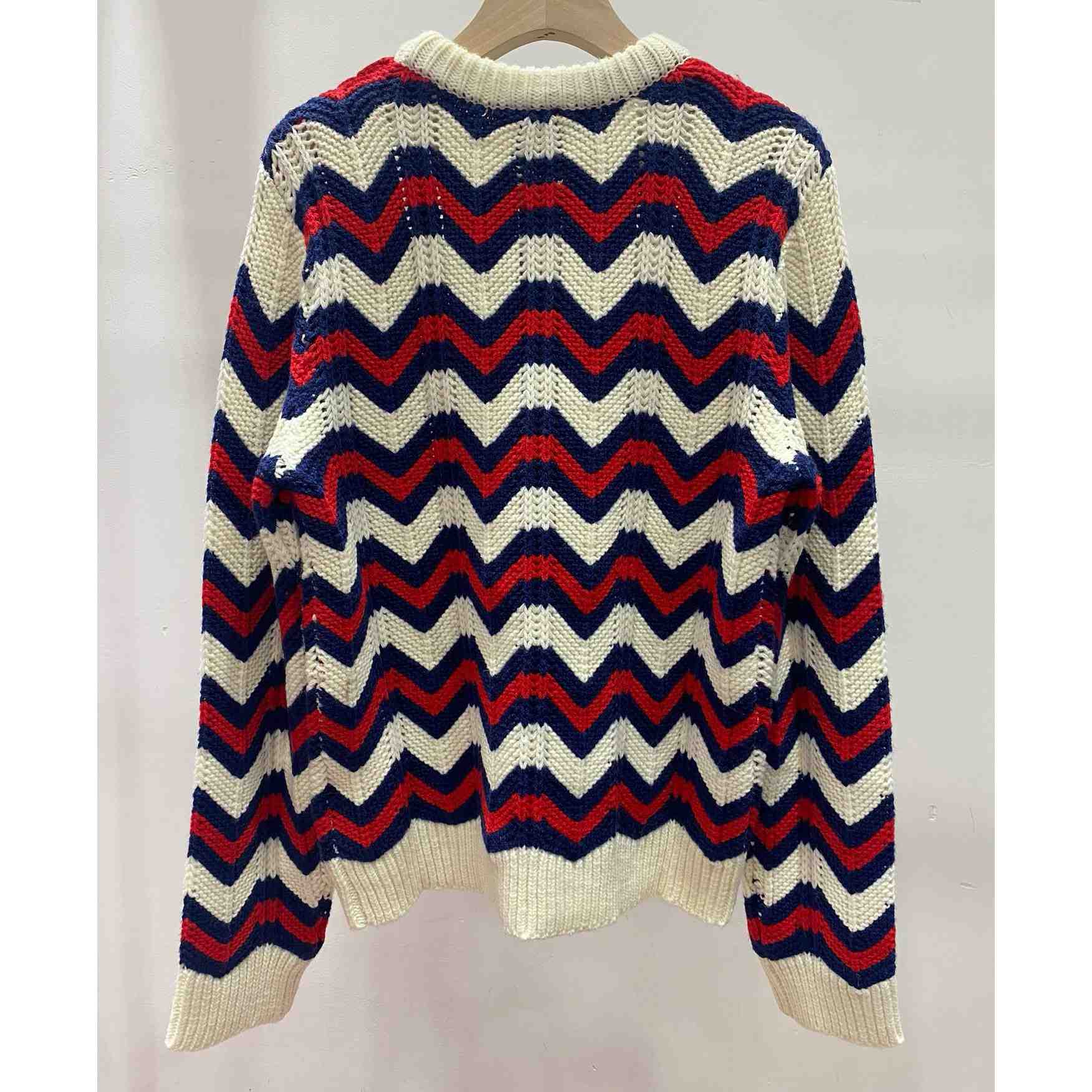 Gucci Chevron Knit Jumper - DesignerGu