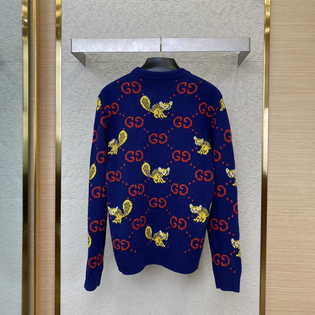 Gucci Freya Hartas Gg Animal Wool Sweater - DesignerGu