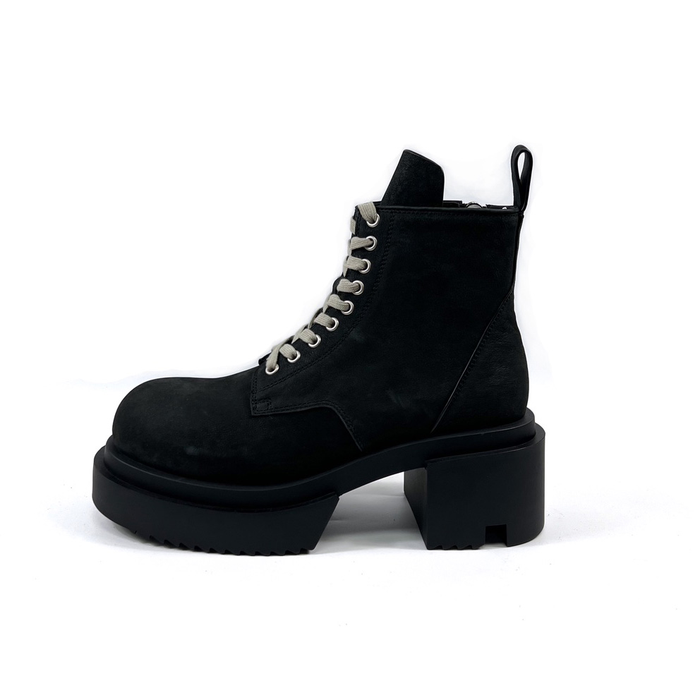 Rick Owens Low Army Bogun 80mm leather boots - DesignerGu