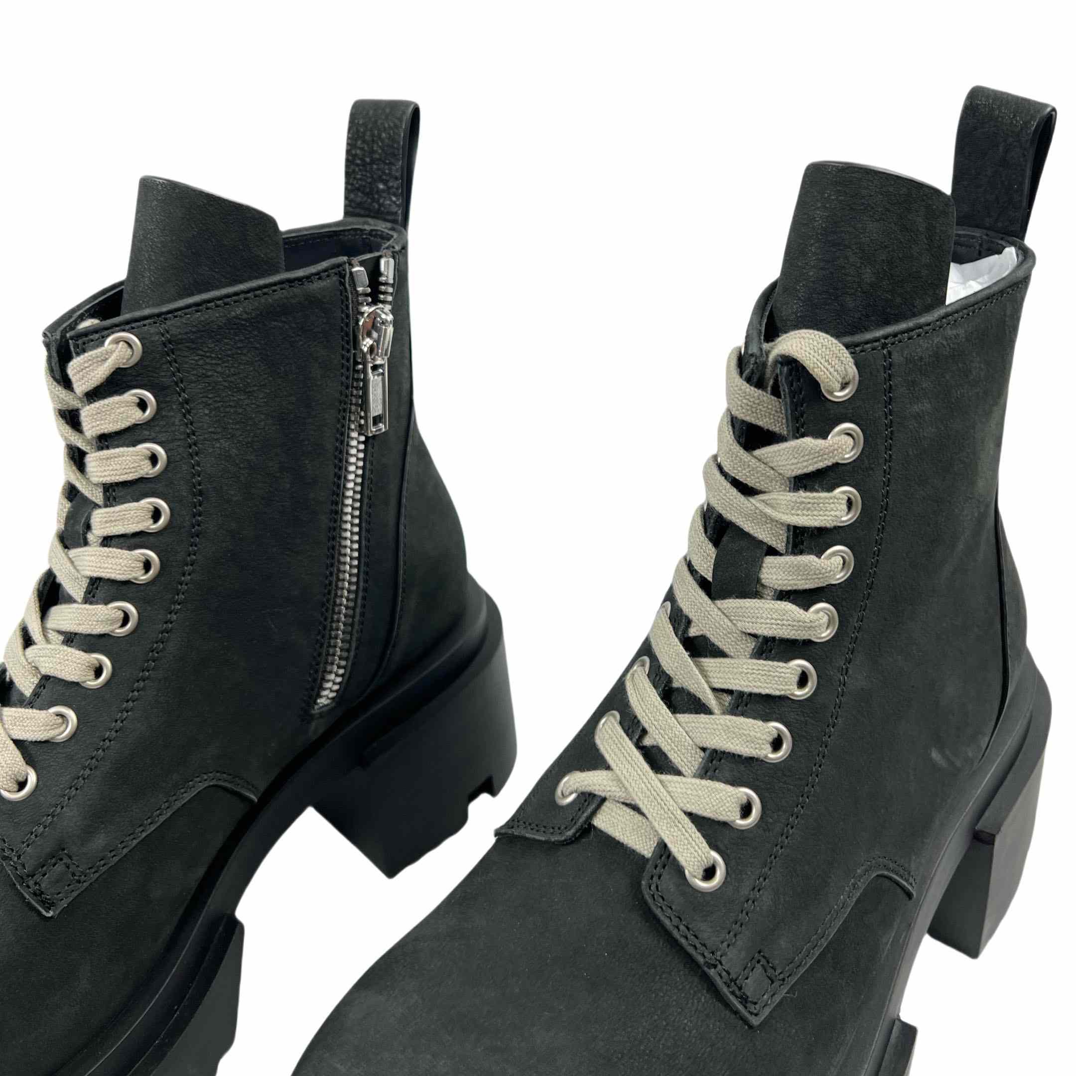 Rick Owens Low Army Bogun 80mm leather boots - DesignerGu