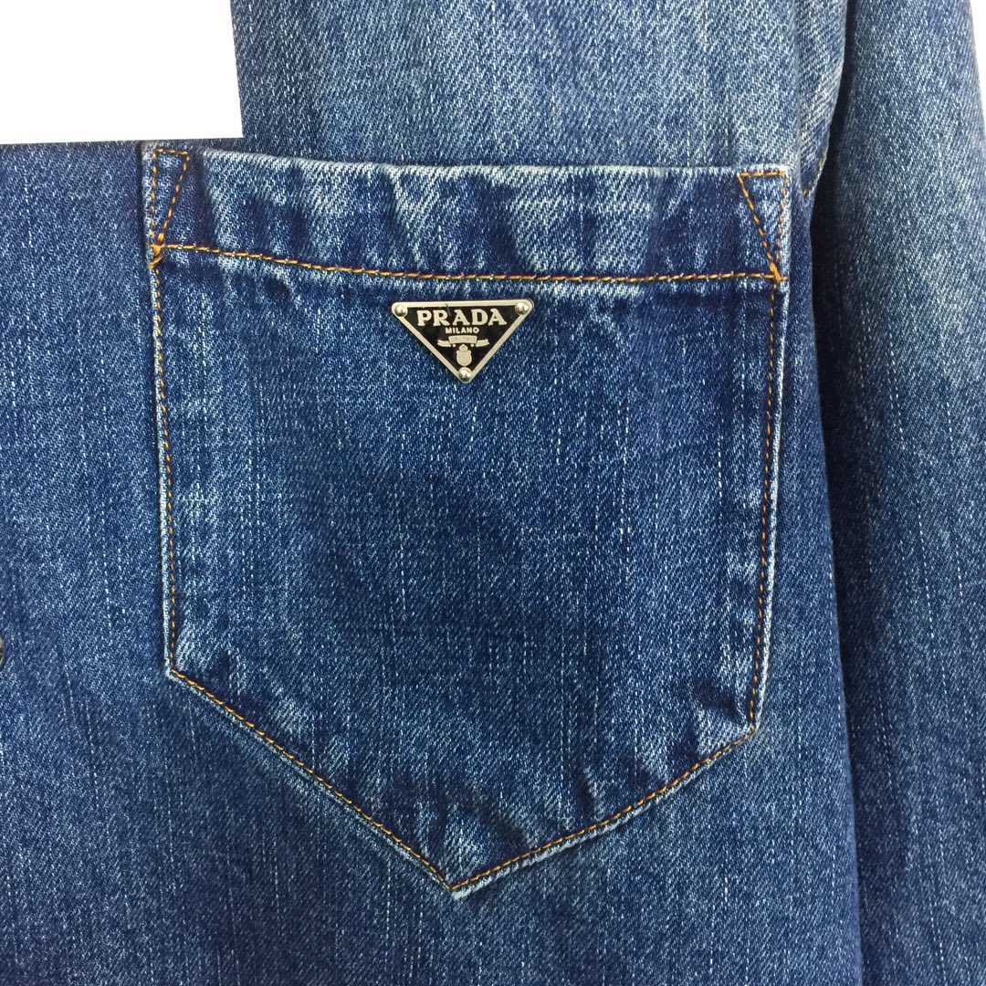 Prada Padded Denim Shirt - DesignerGu