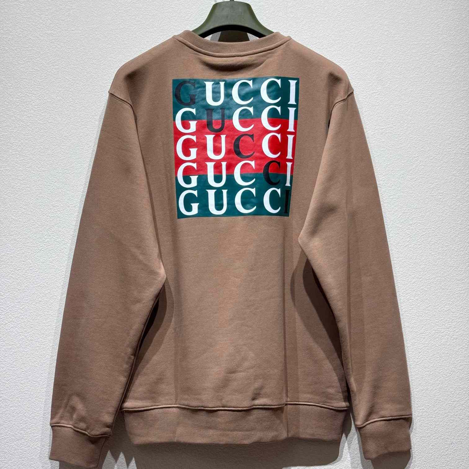 Gucci Cotton Sweatshirt With Logo - DesignerGu