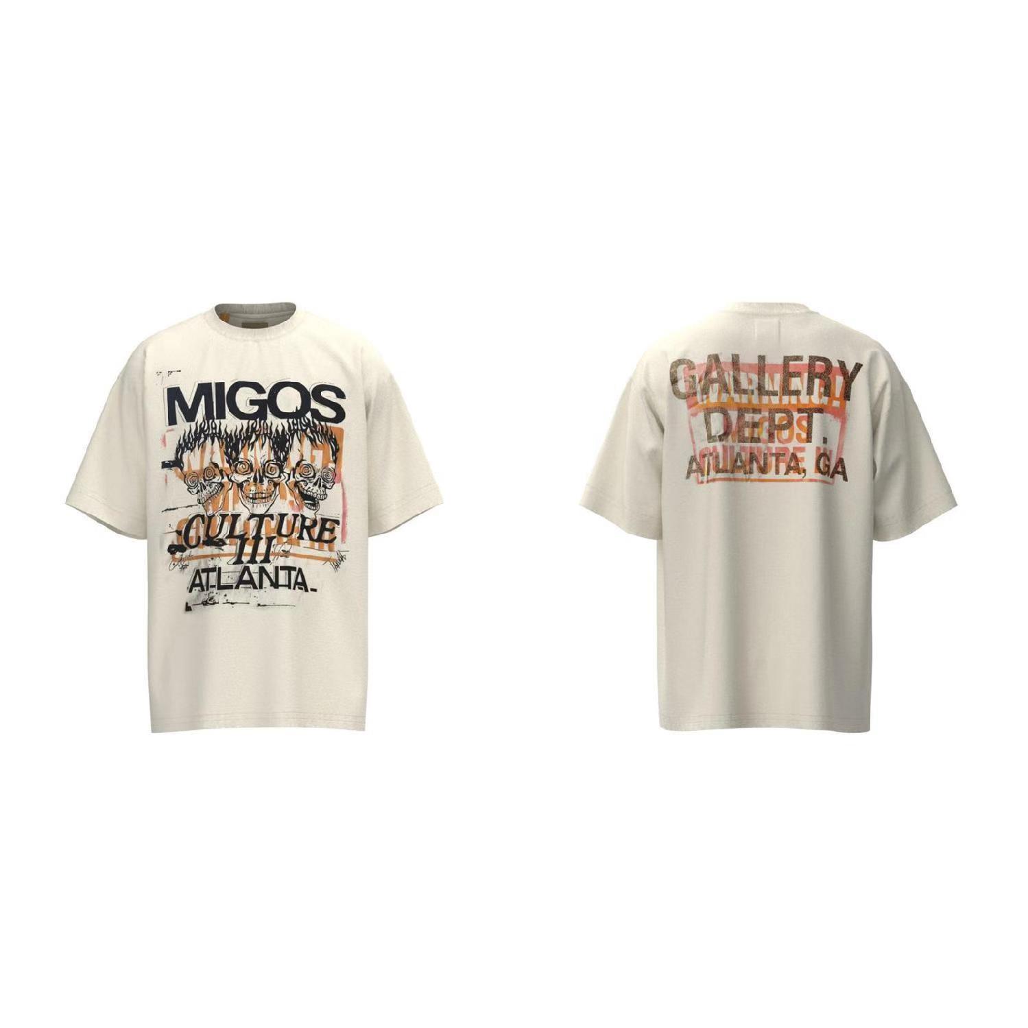 Migos x Gallery Dept. For Culture III Three Skulls T-shirt - DesignerGu