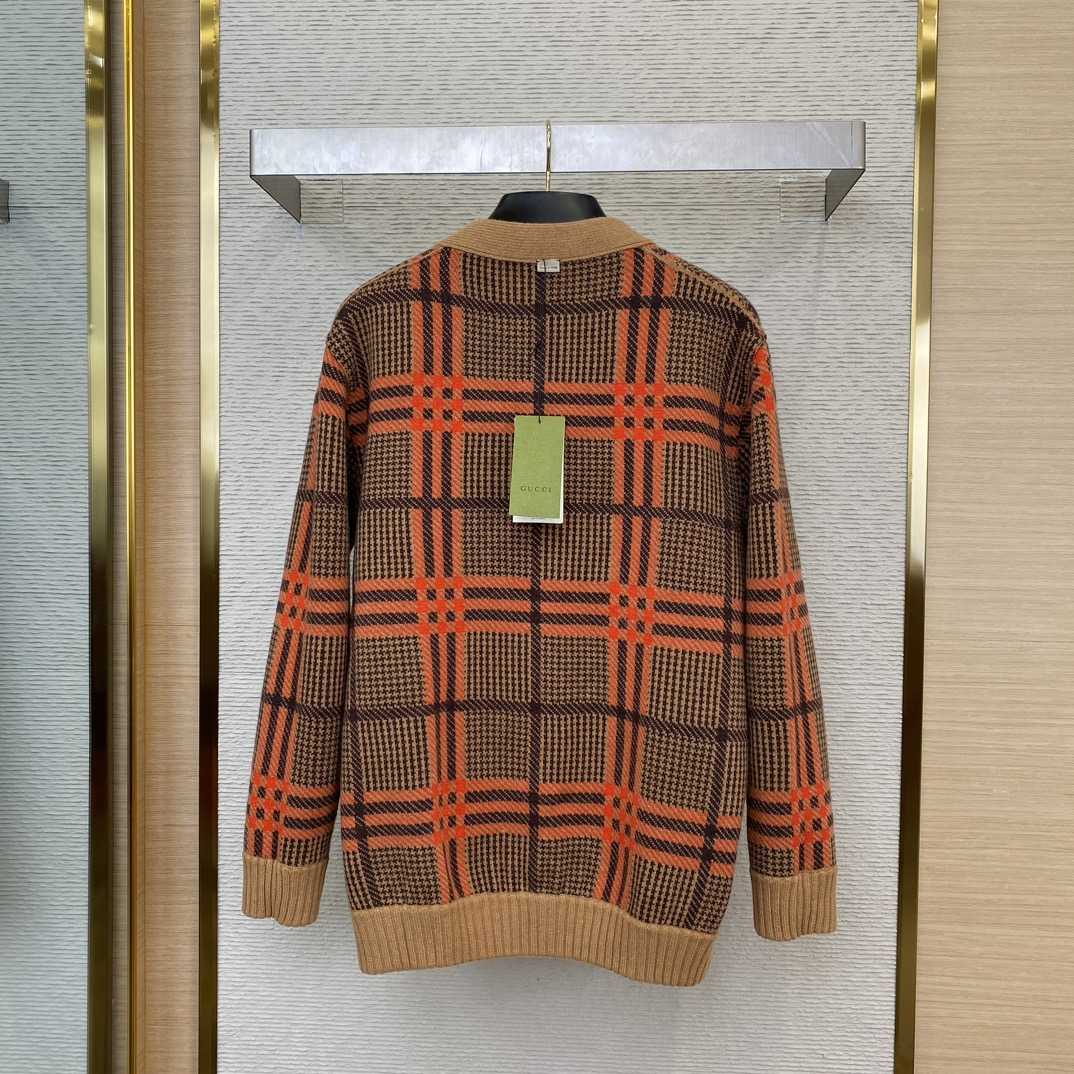 Gucci GG Wool Jacquard Cardigan  - DesignerGu