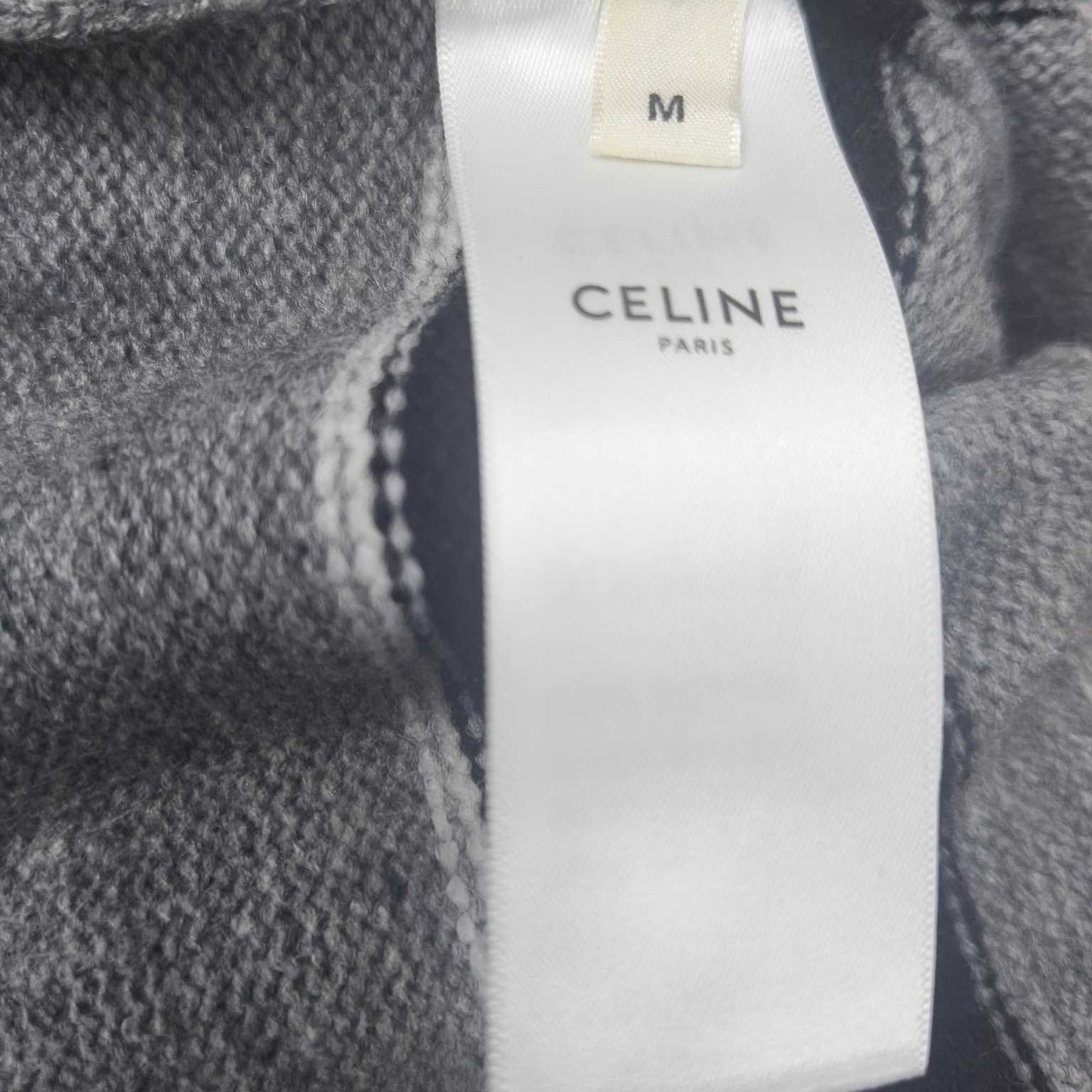 Celine Striped Triomphe Crew Neck Sweater In Wool - DesignerGu