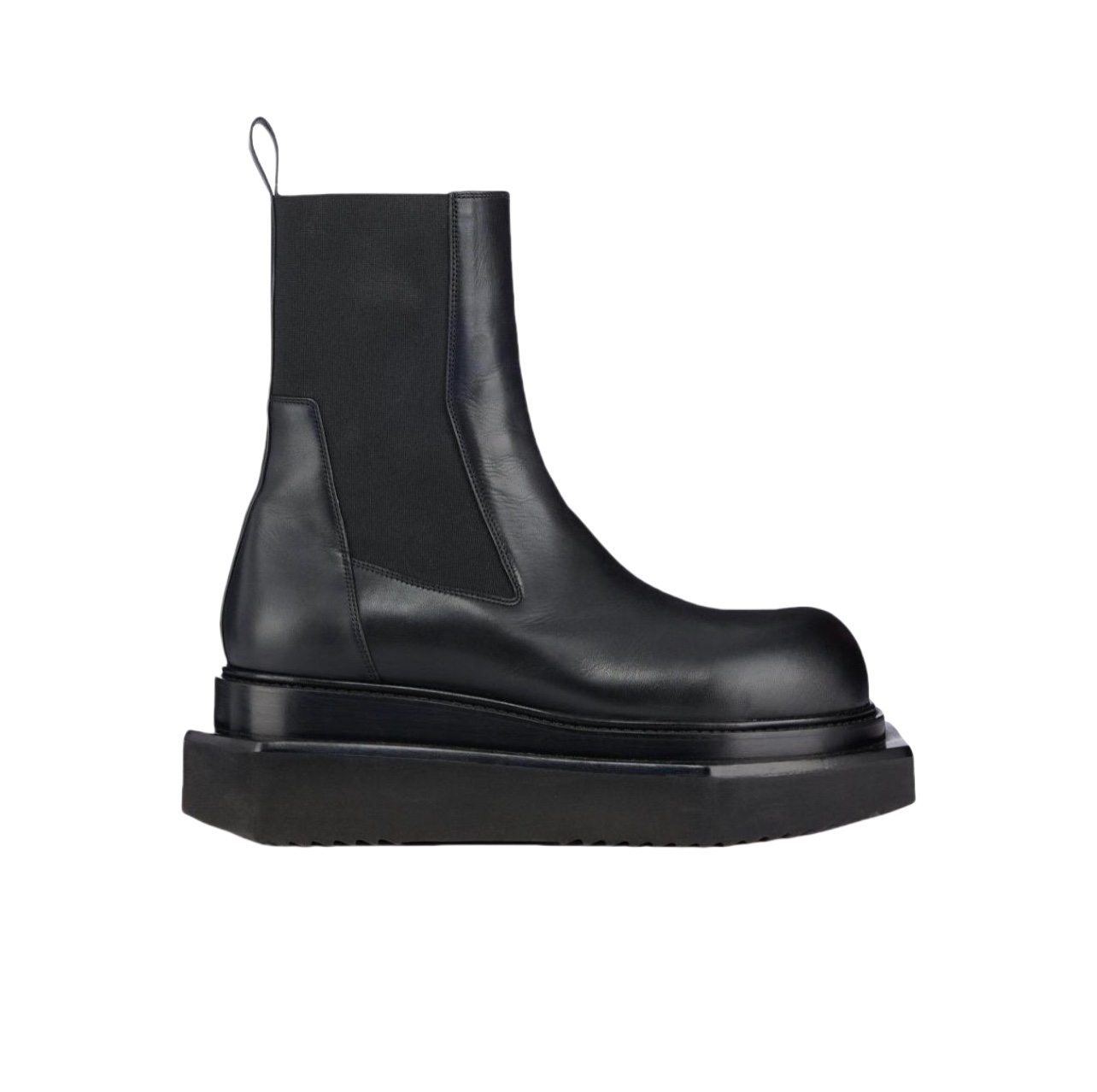 Rick Owens Black Beatle Turbo Cyclops Leather Boots - DesignerGu