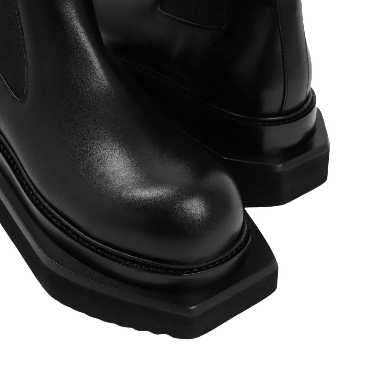 Rick Owens Black Beatle Turbo Cyclops Leather Boots - DesignerGu