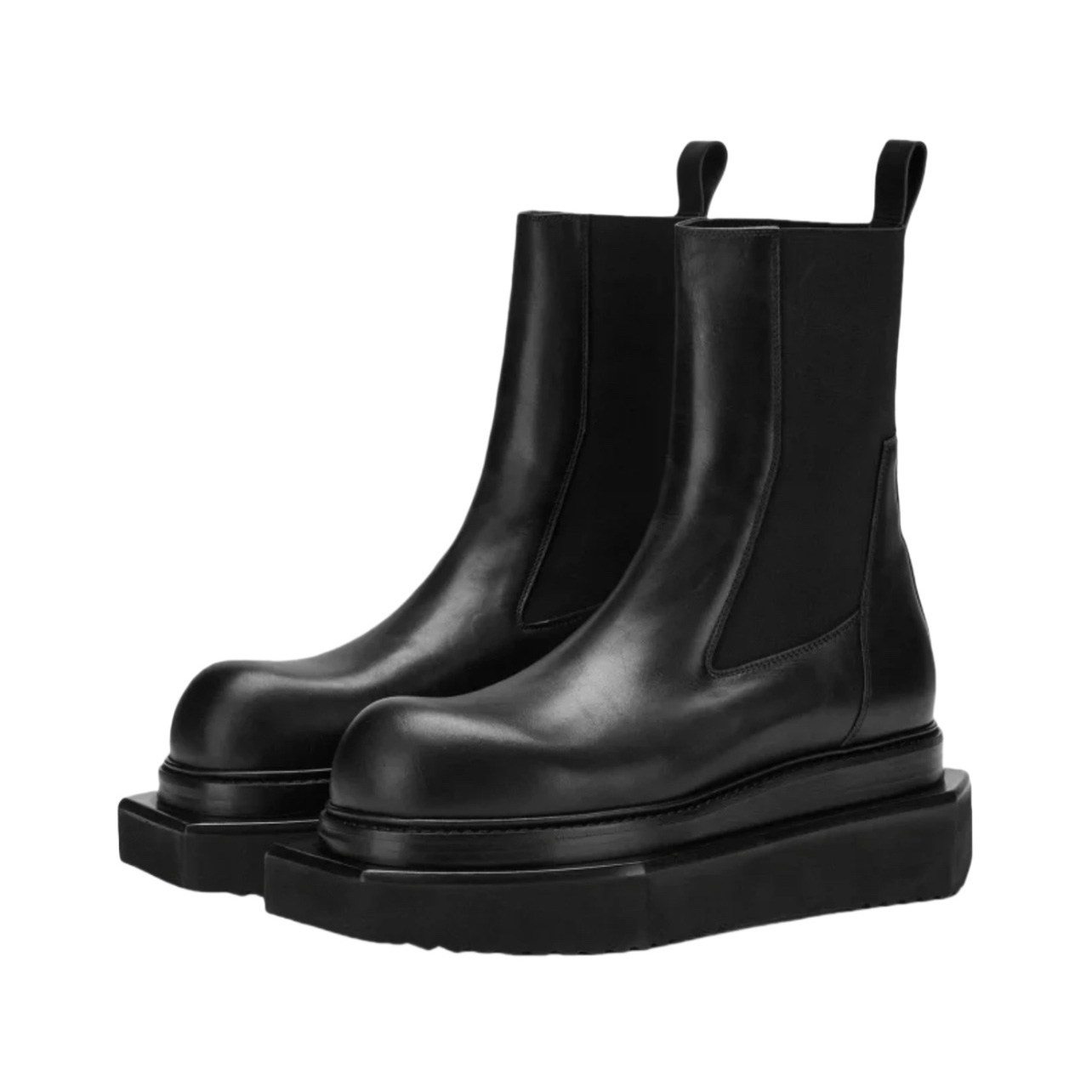 Rick Owens Black Beatle Turbo Cyclops Leather Boots - DesignerGu