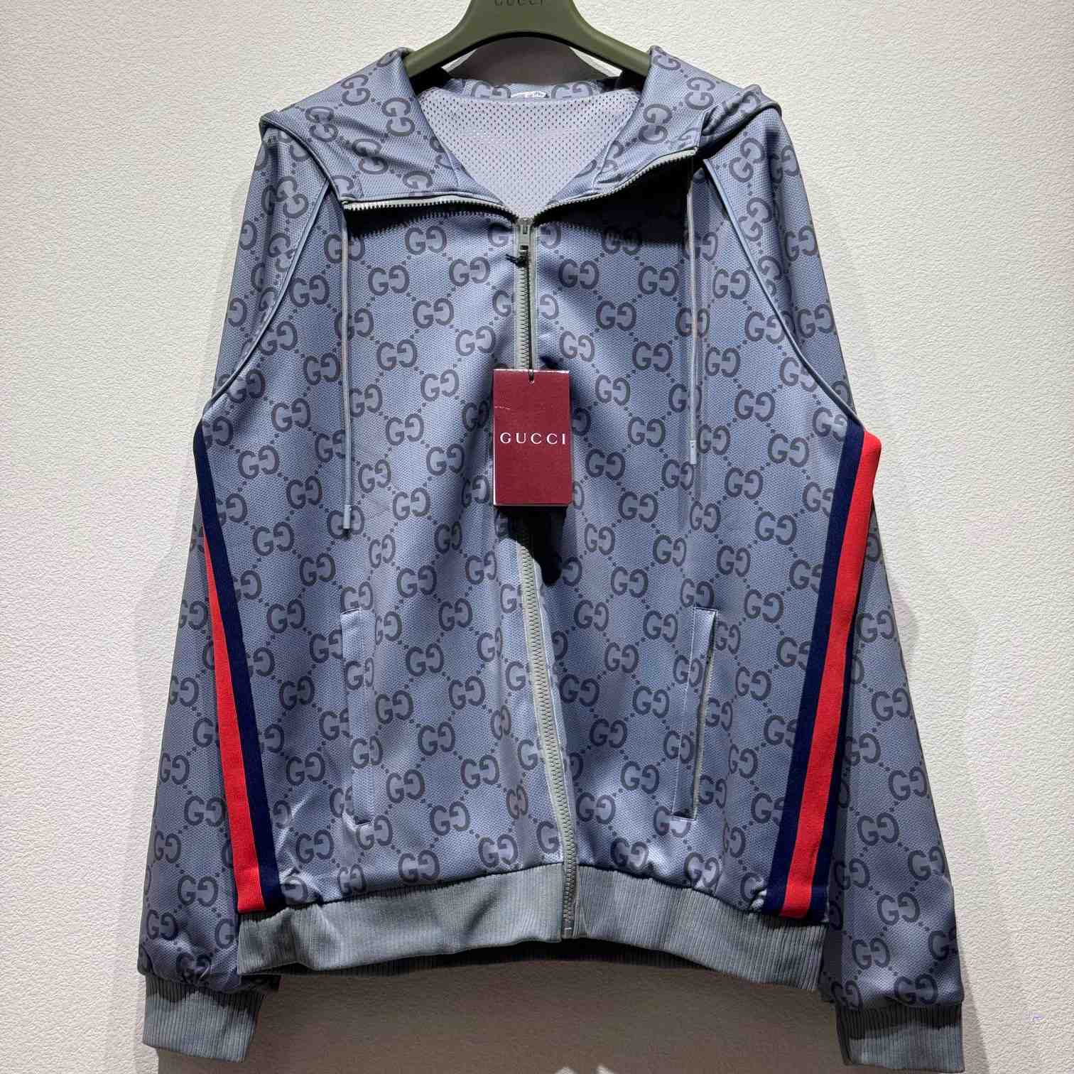 Gucci Jumbo GG Zip Jacket With Web - DesignerGu