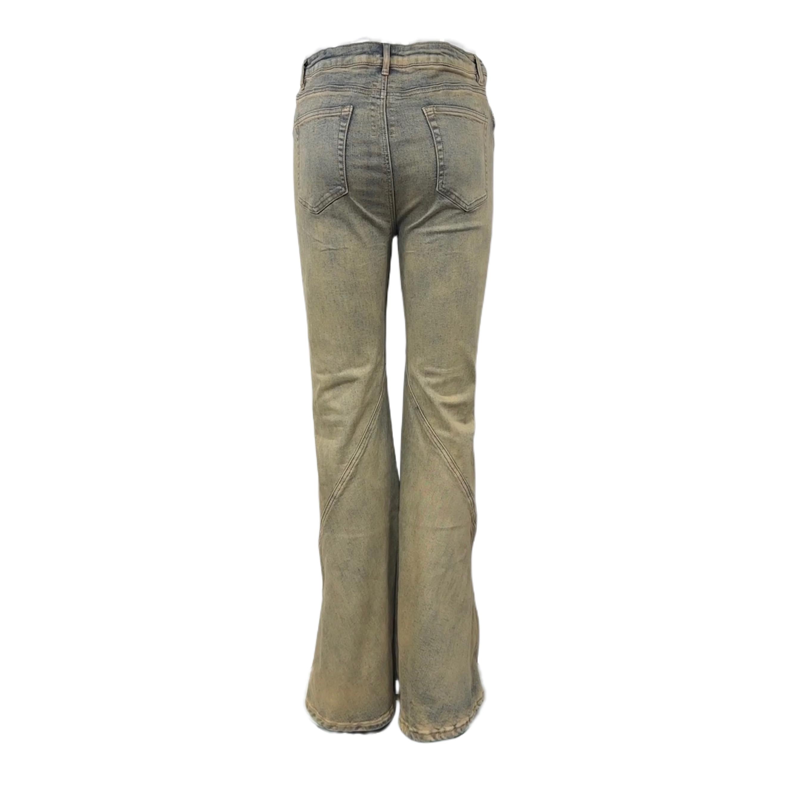 Rick Owens DRKSHDW Gray Porterville Bias Bootcut Jeans - DesignerGu