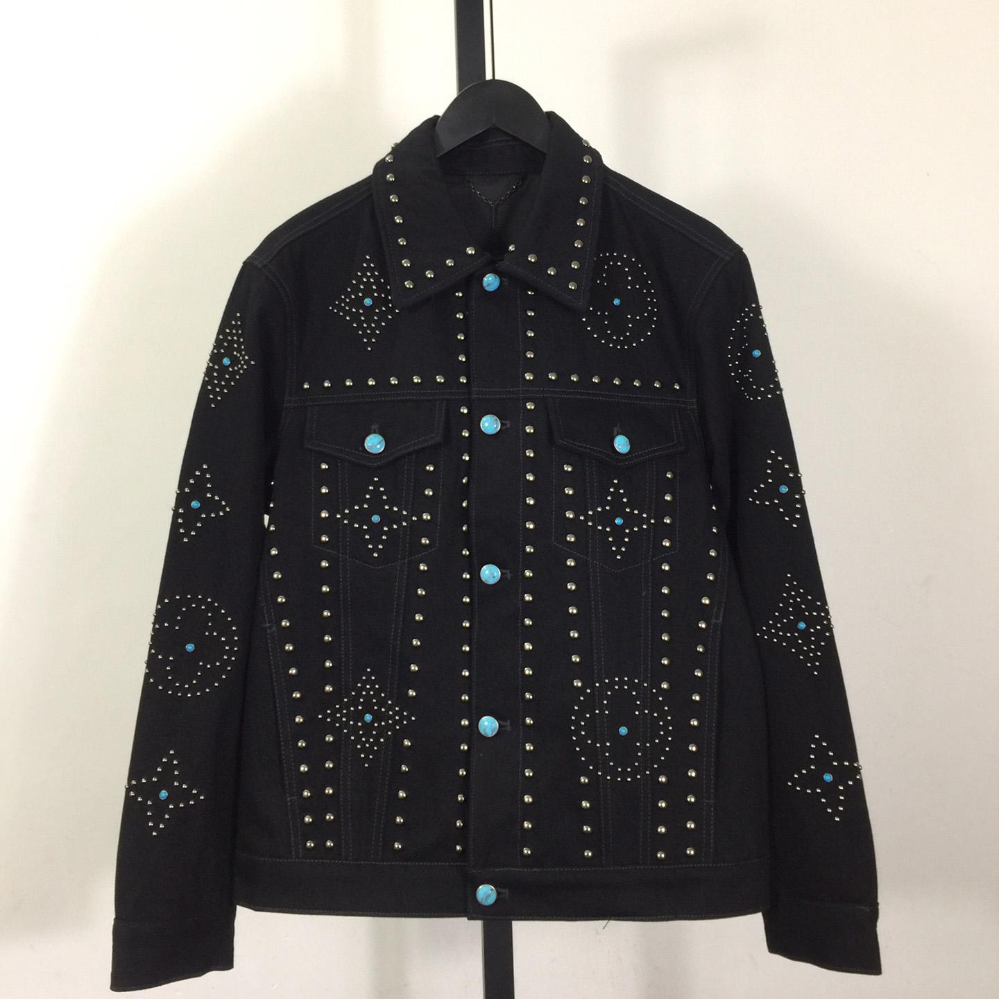 Louis Vuitton Embroidered Denim Jacket   1AFWX5 - DesignerGu