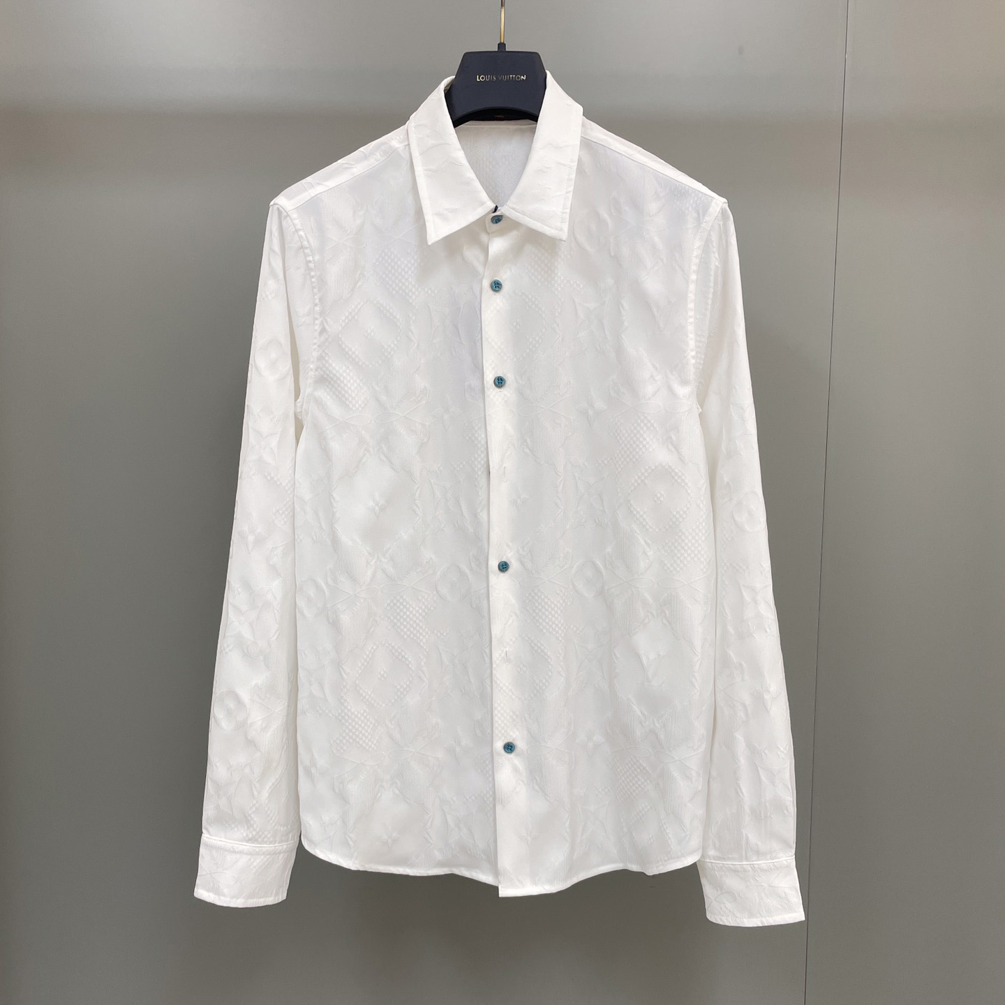 Louis Vuitton Long-Sleeved Jacquard Silk Shirt - DesignerGu