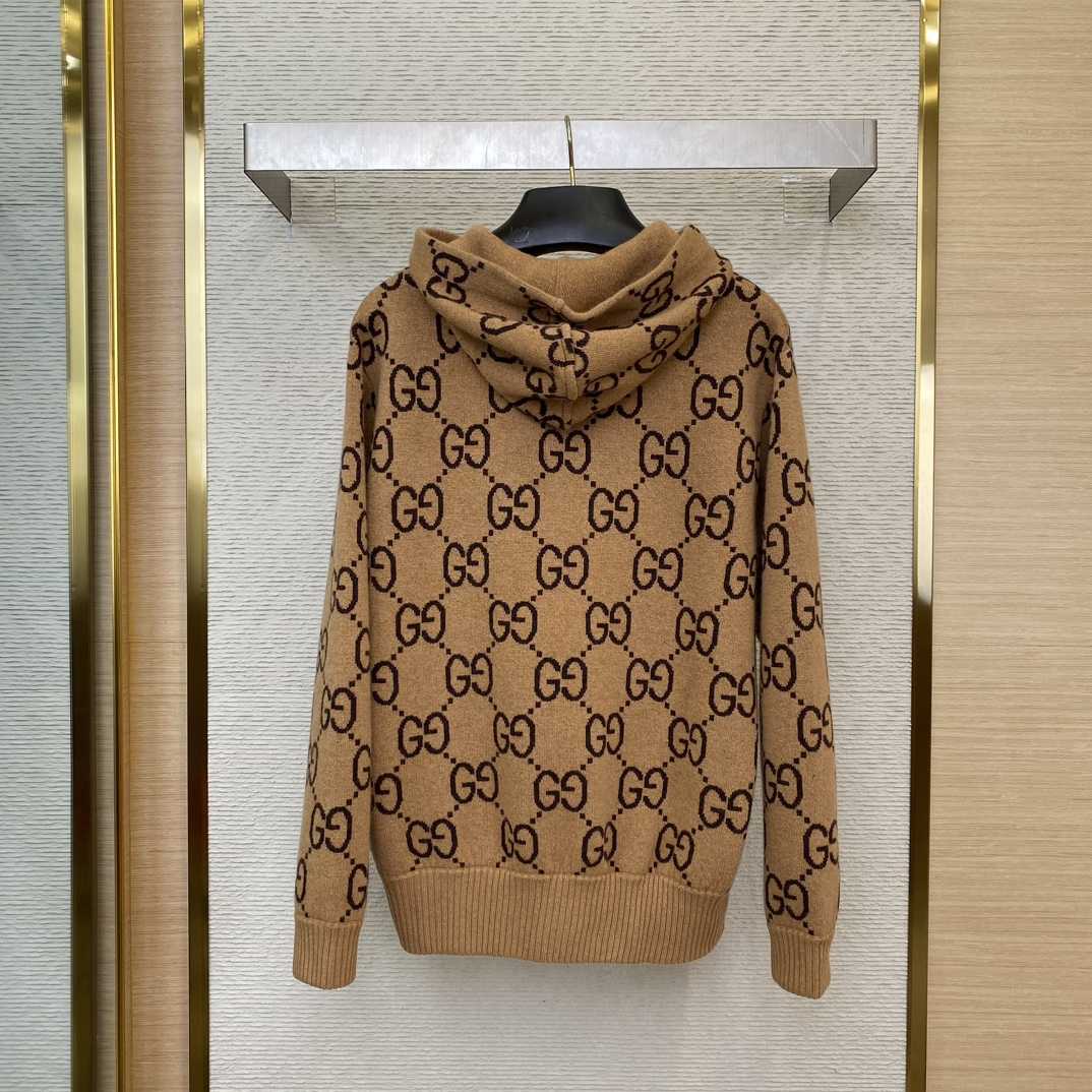 Gucci GG Wool Hooded Sweatshirt - DesignerGu