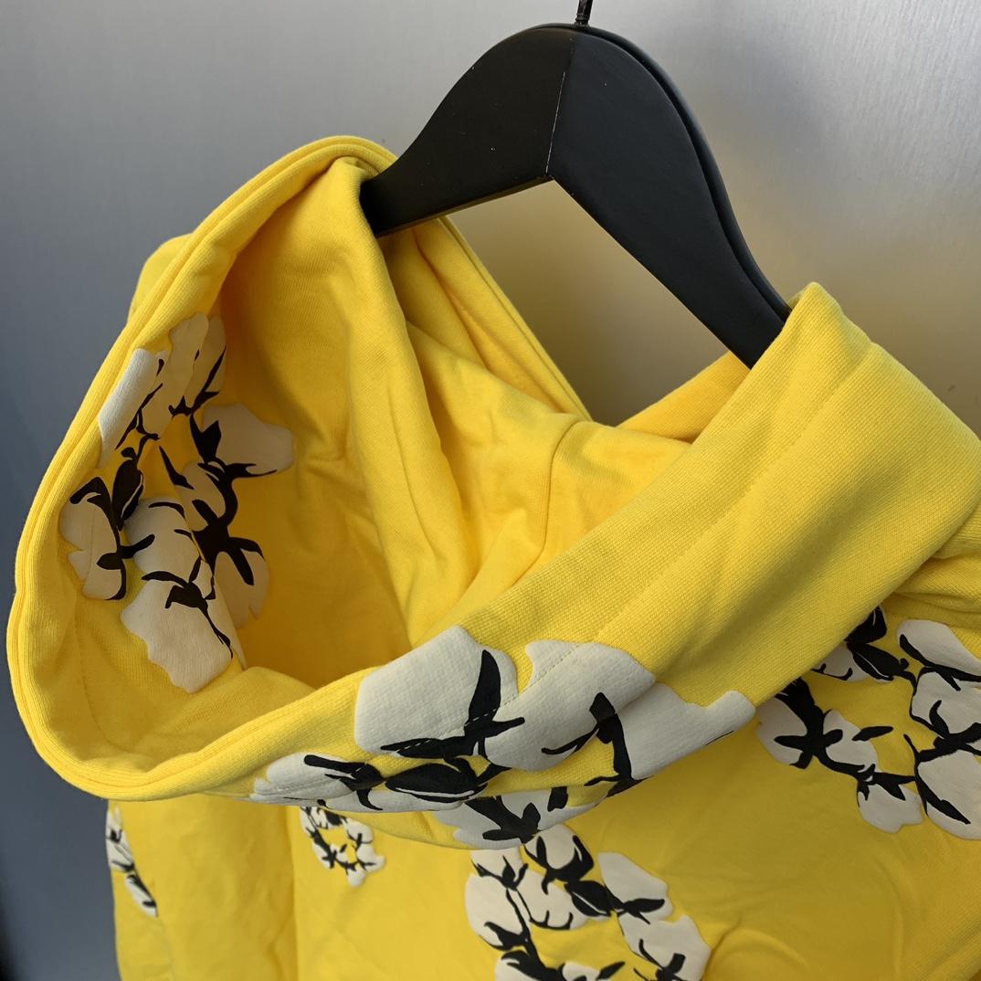 Denim Tears Cactus Tears Wreath Hoodie Yellow - DesignerGu